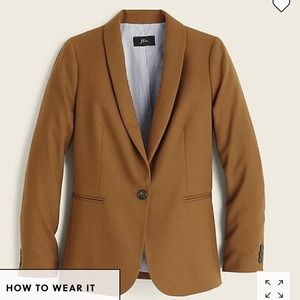 J. Crew Parker Carmel Camel Wool Blend Blazer size 16